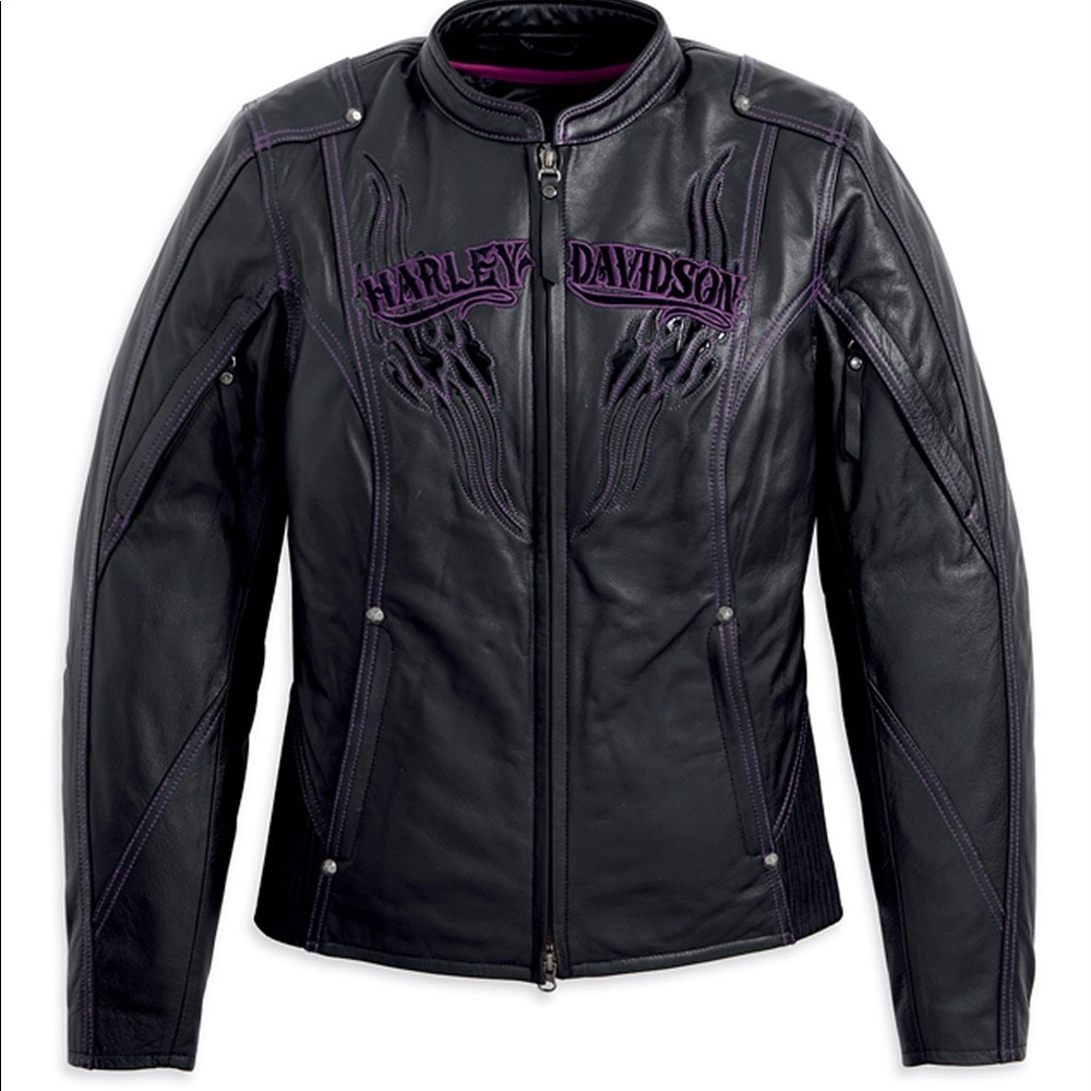 Harley Davidson Women's MISTY WILLOW Wings Leather Jacket